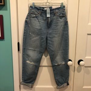 NWT LOFT Boyfriend Fit Distressed Jeans